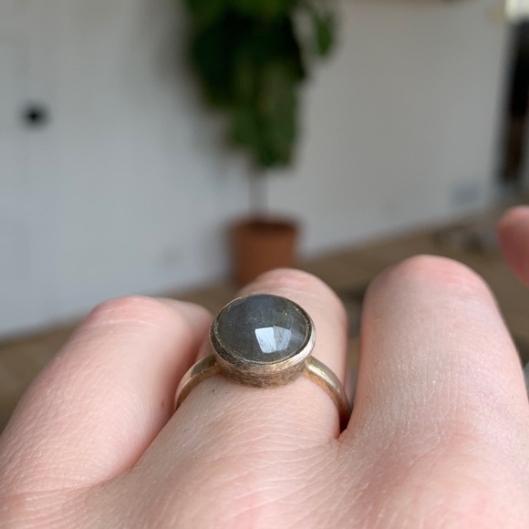 Handmade Labradorite Bezel Ring - Picture 3 of 8